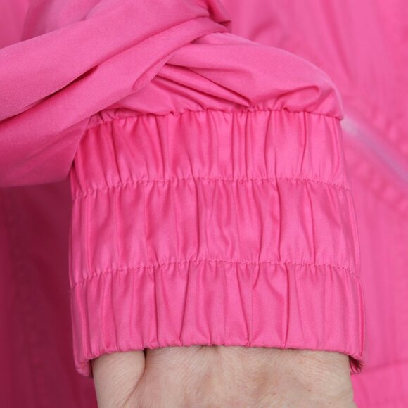 VINTAGE Y2K XOXO Hot Pink Bomber Jacket Windbreaker Retro Full Zip Barbiecore - Picture 11 of 13